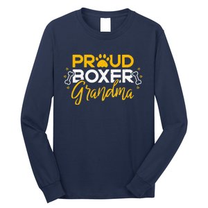 Boxer Dog Proud Grandma Granddog Boxer Breed Lovers Long Sleeve Shirt