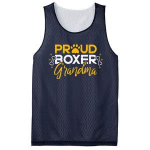 Boxer Dog Proud Grandma Granddog Boxer Breed Lovers Mesh Reversible Basketball Jersey Tank