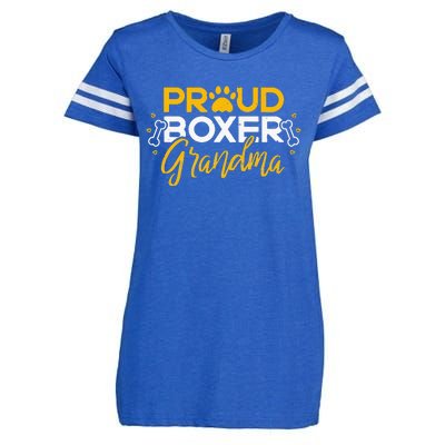 Boxer Dog Proud Grandma Granddog Boxer Breed Lovers Enza Ladies Jersey Football T-Shirt