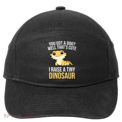 Bearded Dragon Pet I Raise A Tiny Dinosaur Bearded Dragon 7-Panel Snapback Hat