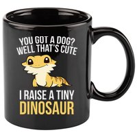 Bearded Dragon Pet I Raise A Tiny Dinosaur Bearded Dragon 11oz C Handle Ceramic Mug