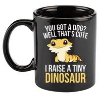 Bearded Dragon Pet I Raise A Tiny Dinosaur Bearded Dragon 11oz C Handle Ceramic Mug