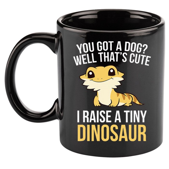 Bearded Dragon Pet I Raise A Tiny Dinosaur Bearded Dragon 11oz C Handle Ceramic Mug