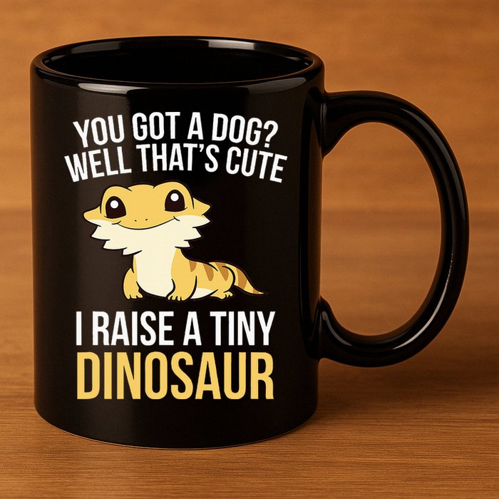 Bearded Dragon Pet I Raise A Tiny Dinosaur Bearded Dragon 11oz C Handle Ceramic Mug
