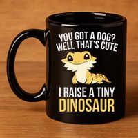 Bearded Dragon Pet I Raise A Tiny Dinosaur Bearded Dragon 11oz C Handle Ceramic Mug
