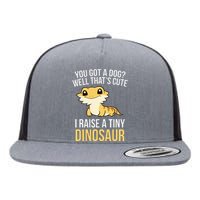 Bearded Dragon Pet I Raise A Tiny Dinosaur Bearded Dragon Flat Bill Trucker Hat