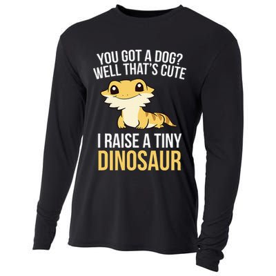 Bearded Dragon Pet I Raise A Tiny Dinosaur Bearded Dragon Cooling Performance Long Sleeve Crew