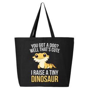 Bearded Dragon Pet I Raise A Tiny Dinosaur Bearded Dragon 25L Jumbo Tote