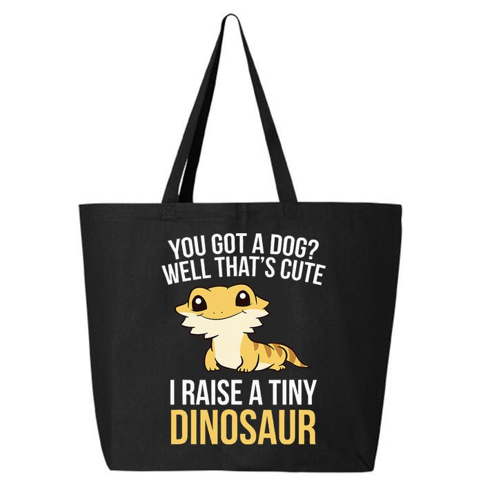 Bearded Dragon Pet I Raise A Tiny Dinosaur Bearded Dragon 25L Jumbo Tote