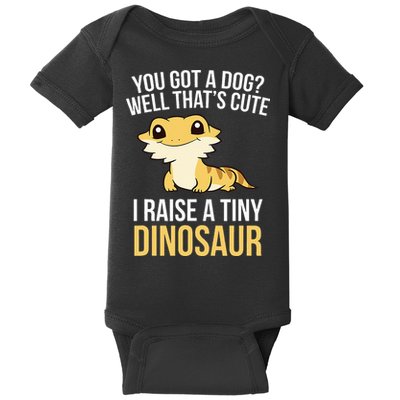 Bearded Dragon Pet I Raise A Tiny Dinosaur Bearded Dragon Baby Bodysuit