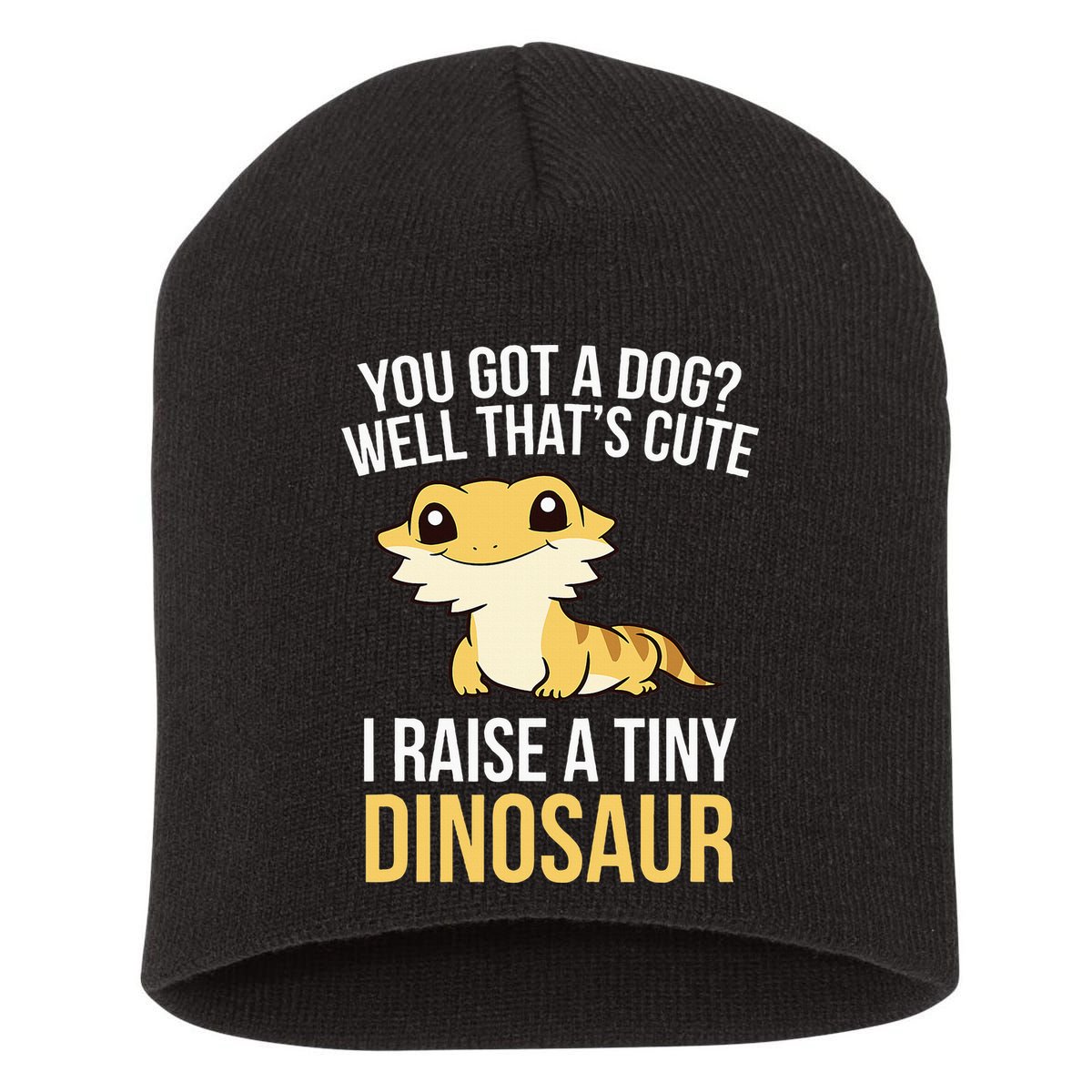 Bearded Dragon Pet I Raise A Tiny Dinosaur Bearded Dragon Short Acrylic Beanie