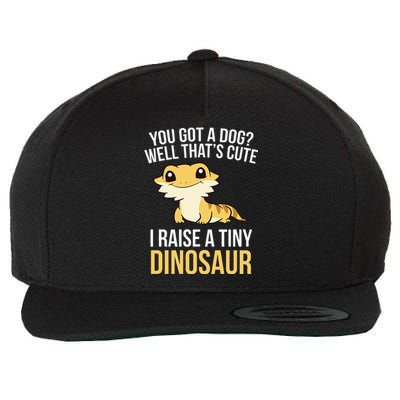 Bearded Dragon Pet I Raise A Tiny Dinosaur Bearded Dragon Wool Snapback Cap