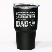 Baseball Dad Part Time Warm Up Partner Full Time Dad Tumbler