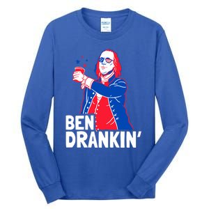 Ben Drankin Patriotic Independence Day 4th Of July Party Gift Tall Long Sleeve T-Shirt