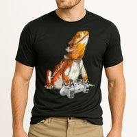 Bearded Dragon Playing Video Games Reptiles lizard Gamers Cooling Performance Crew T-Shirt