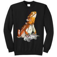 Bearded Dragon Playing Video Games Reptiles lizard Gamers Sweatshirt