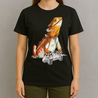 Bearded Dragon Playing Video Games Reptiles lizard Gamers T-Shirt