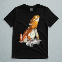 Bearded Dragon Playing Video Games Reptiles lizard Gamers T-Shirt