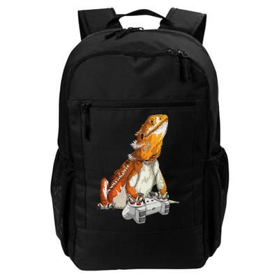 Bearded Dragon Playing Video Games Reptiles lizard Gamers Backpack