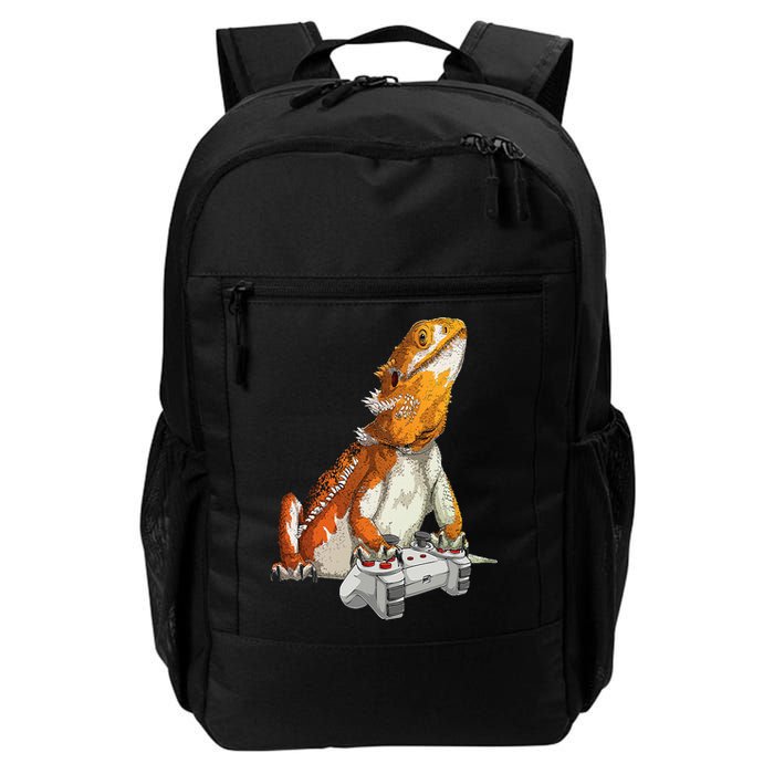 Bearded Dragon Playing Video Games Reptiles lizard Gamers Backpack