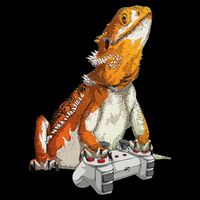 Bearded Dragon Playing Video Games Reptiles lizard Gamers Button