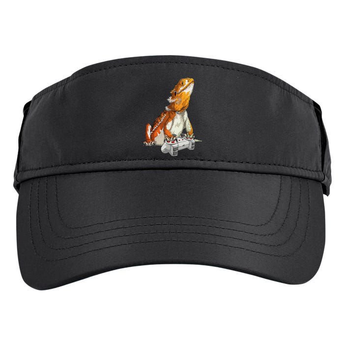 Bearded Dragon Playing Video Games Reptiles lizard Gamers Adult Drive Performance Visor