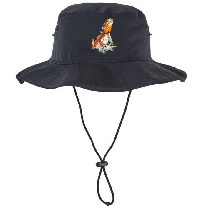 Bearded Dragon Playing Video Games Reptiles lizard Gamers Bucket Hat