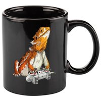 Bearded Dragon Playing Video Games Reptiles lizard Gamers 11oz C Handle Ceramic Mug