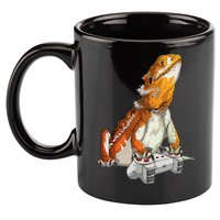 Bearded Dragon Playing Video Games Reptiles lizard Gamers 11oz C Handle Ceramic Mug