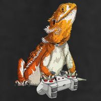 Bearded Dragon Playing Video Games Reptiles lizard Gamers 11oz C Handle Ceramic Mug