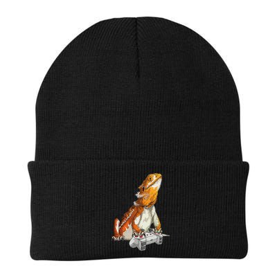 Bearded Dragon Playing Video Games Reptiles lizard Gamers Beanie