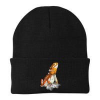 Bearded Dragon Playing Video Games Reptiles lizard Gamers Beanie