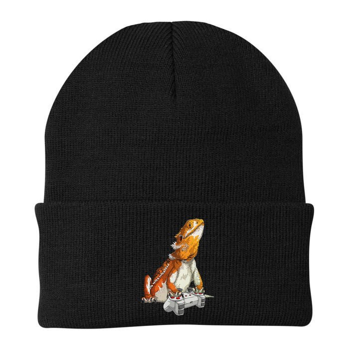 Bearded Dragon Playing Video Games Reptiles lizard Gamers Beanie