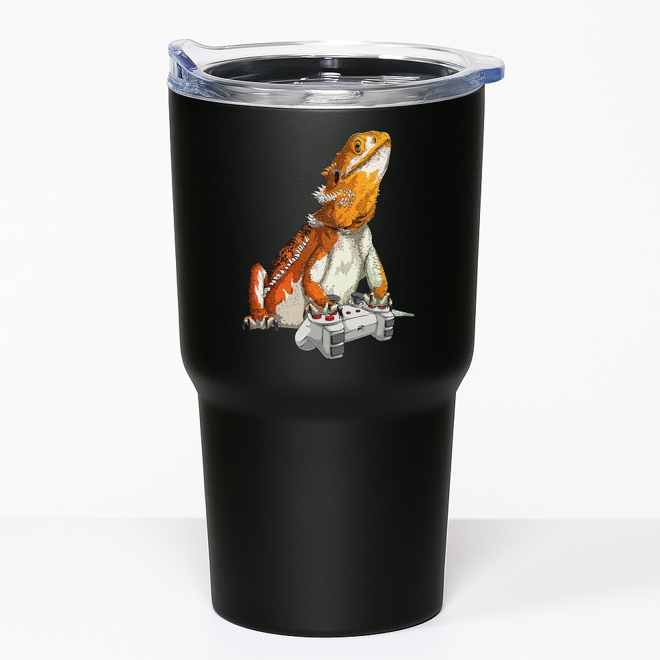 Bearded Dragon Playing Video Games Reptiles lizard Gamers Tumbler