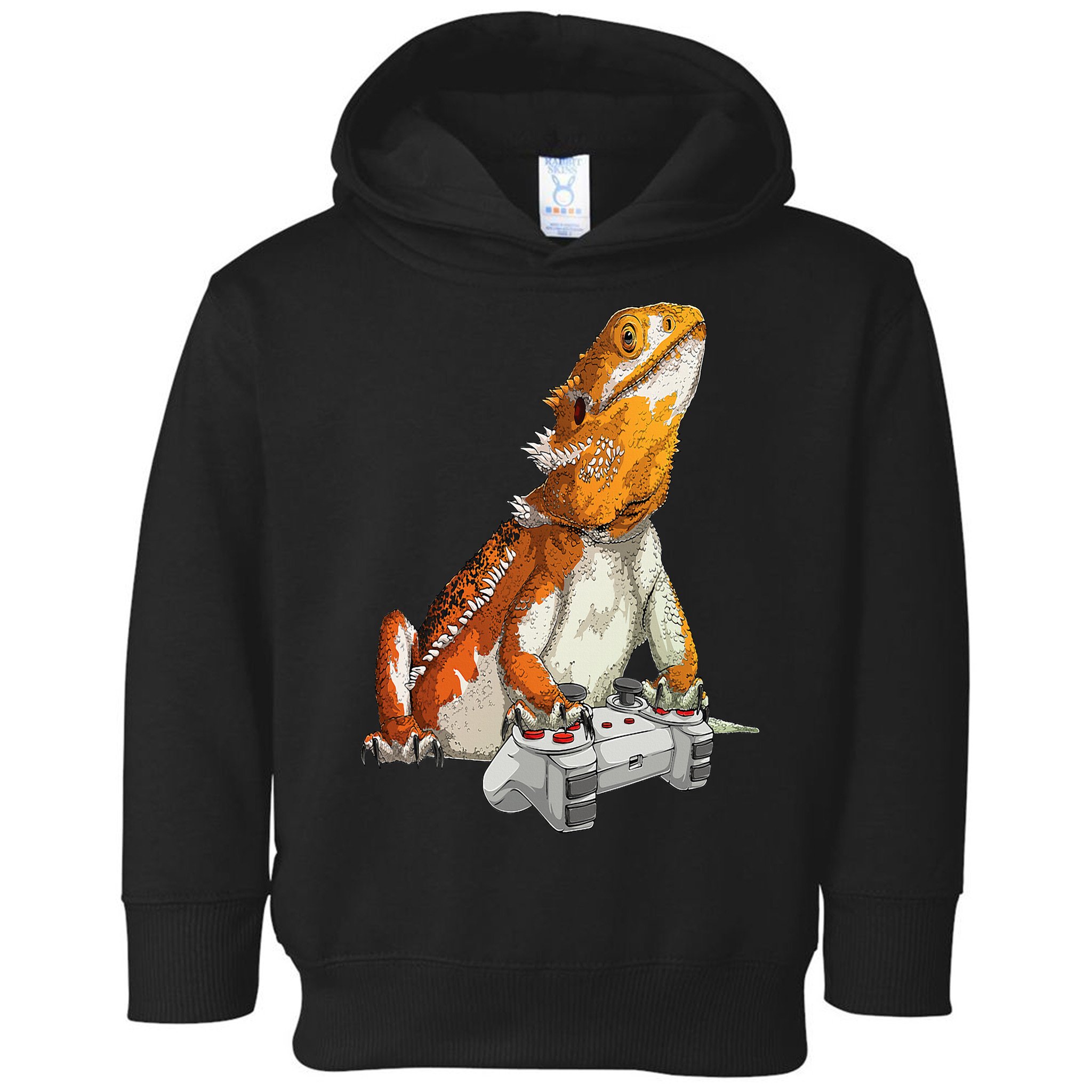 Bearded Dragon Playing Video Games Reptiles lizard Gamers Toddler Hoodie