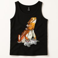 Bearded Dragon Playing Video Games Reptiles lizard Gamers Tank Top