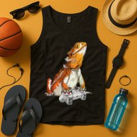 Bearded Dragon Playing Video Games Reptiles lizard Gamers Tank Top