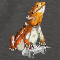 Bearded Dragon Playing Video Games Reptiles lizard Gamers Vector Backpack