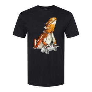 Bearded Dragon Playing Video Games Reptiles lizard Gamers Softstyle CVC T-Shirt