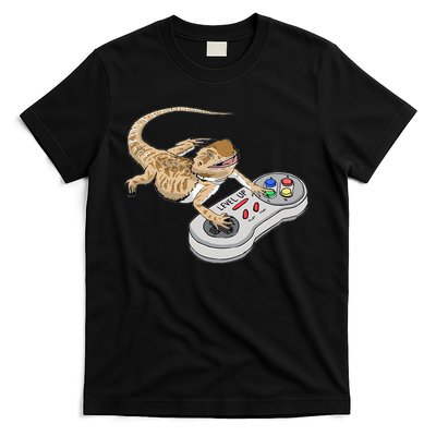 Bearded Dragon Playing Video Game Reptiles Pagona Gamers T-Shirt