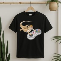 Bearded Dragon Playing Video Game Reptiles Pagona Gamers T-Shirt