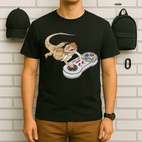 Bearded Dragon Playing Video Game Reptiles Pagona Gamers T-Shirt