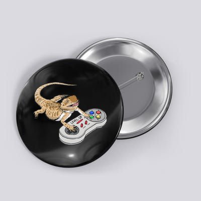 Bearded Dragon Playing Video Game Reptiles Pagona Gamers Button