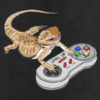 Bearded Dragon Playing Video Game Reptiles Pagona Gamers Adult Drive Performance Visor