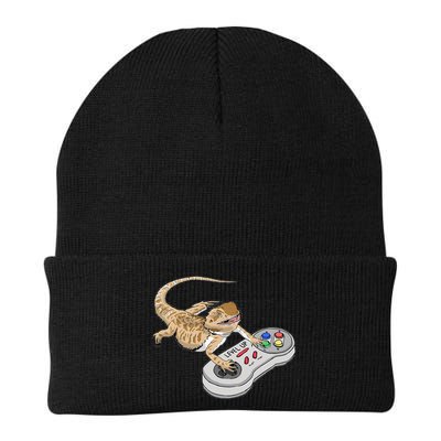 Bearded Dragon Playing Video Game Reptiles Pagona Gamers Beanie