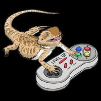 Bearded Dragon Playing Video Game Reptiles Pagona Gamers Drawstring Bag