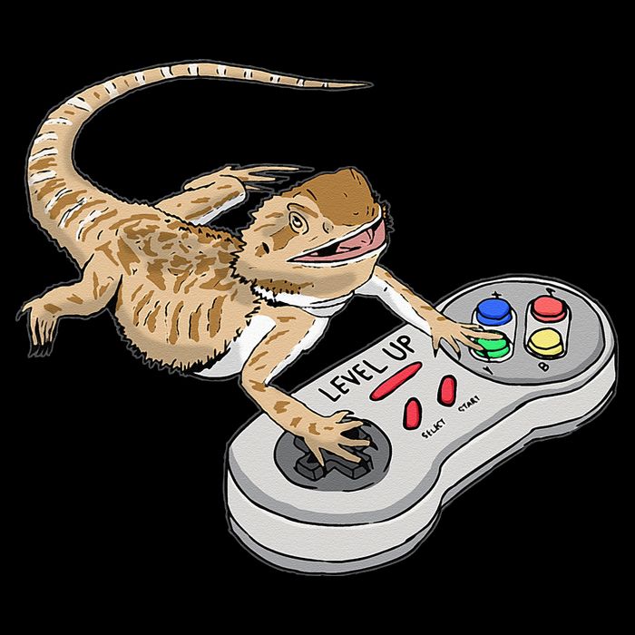 Bearded Dragon Playing Video Game Reptiles Pagona Gamers Drawstring Bag