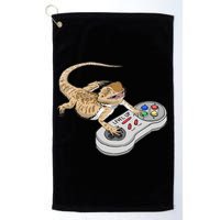 Bearded Dragon Playing Video Game Reptiles Pagona Gamers Golf Towel