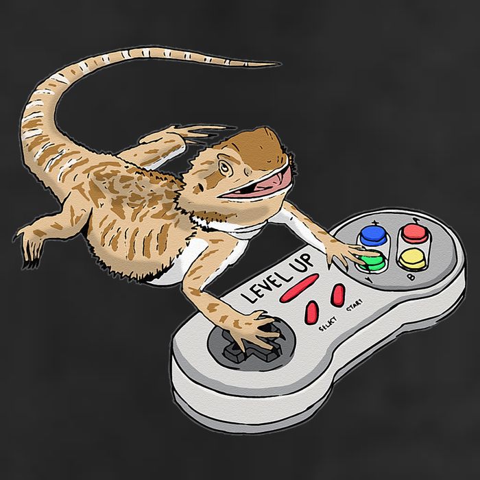 Bearded Dragon Playing Video Game Reptiles Pagona Gamers Golf Towel
