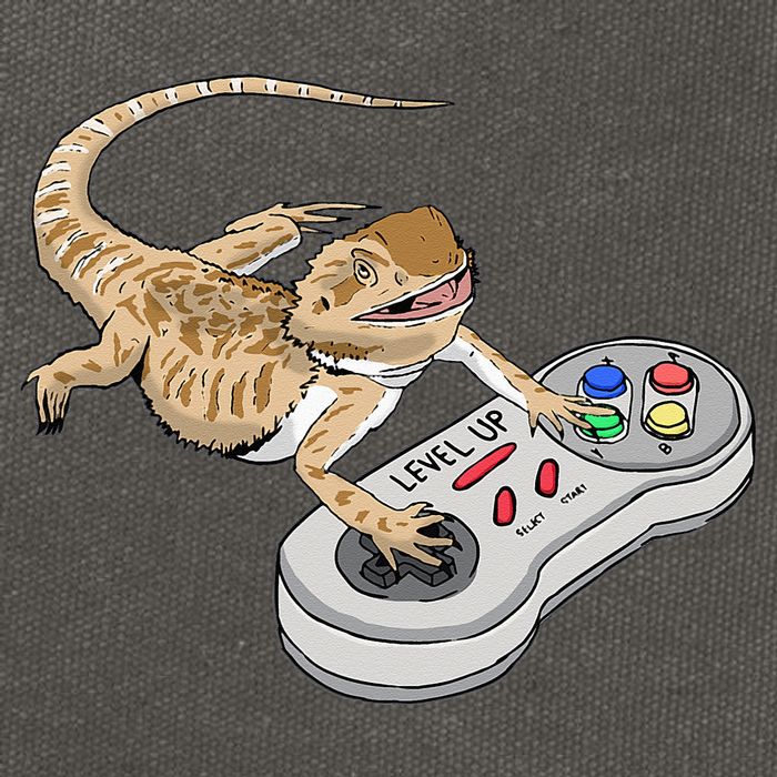 Bearded Dragon Playing Video Game Reptiles Pagona Gamers Cotton Canvas Backpack